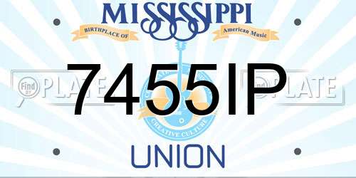 7455IP Mississippi License Plate