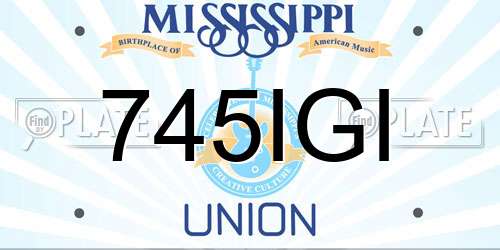 745IGI Mississippi License Plate
