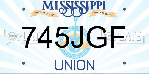 745JGF Mississippi License Plate
