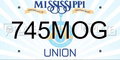 745MOG Mississippi License Plate