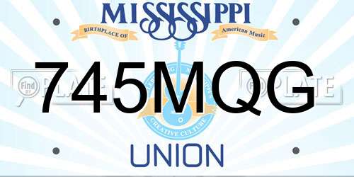 745MQG Mississippi License Plate