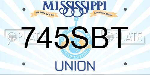 745SBT Mississippi License Plate