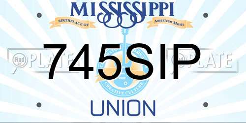 745SIP Mississippi License Plate