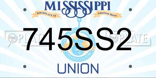 745SS2 Mississippi License Plate
