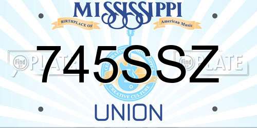 745SSZ Mississippi License Plate