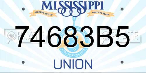 74683B5 Mississippi License Plate
