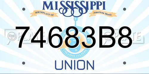 74683B8 Mississippi License Plate