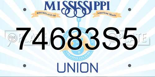 74683S5 Mississippi License Plate