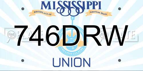 746DRW Mississippi License Plate