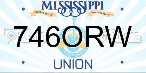 746ORW Mississippi License Plate