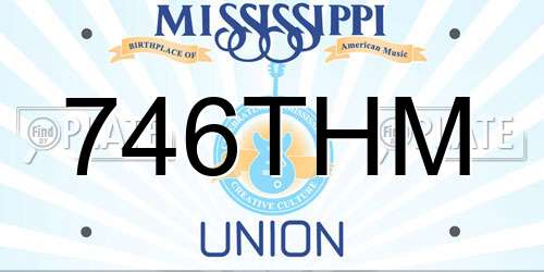746THM Mississippi License Plate