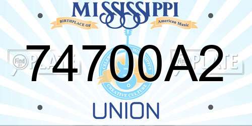 74700A2 Mississippi License Plate