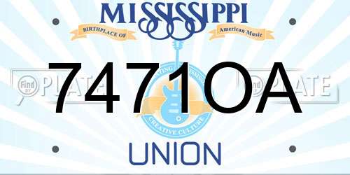 7471OA Mississippi License Plate
