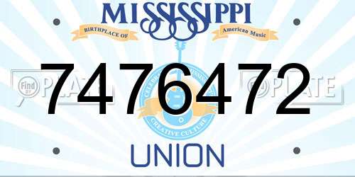 7476472 Mississippi License Plate