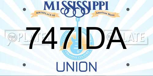 747IDA Mississippi License Plate
