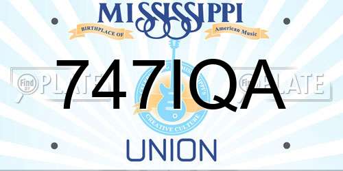 747IQA Mississippi License Plate