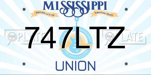 747LTZ Mississippi License Plate