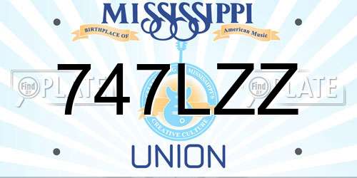 747LZZ Mississippi License Plate
