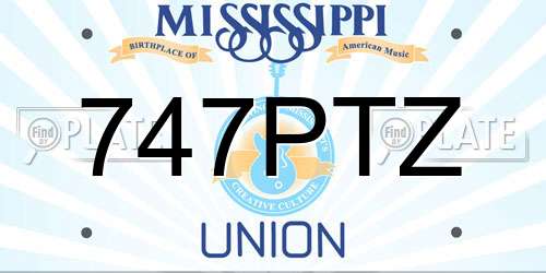 747PTZ Mississippi License Plate