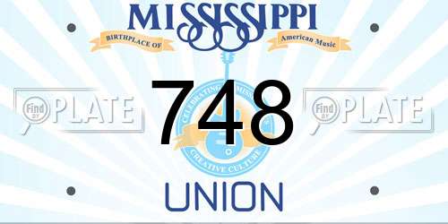 748 Mississippi License Plate