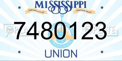 7480123 Mississippi License Plate