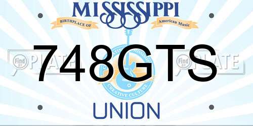 748GTS Mississippi License Plate