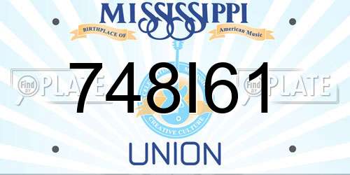 748I61 Mississippi License Plate