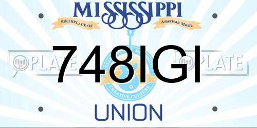 748IGI Mississippi License Plate