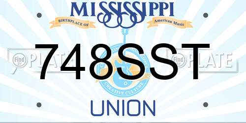 748SST Mississippi License Plate