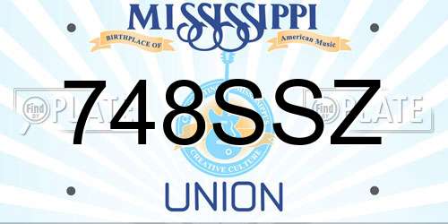 748SSZ Mississippi License Plate