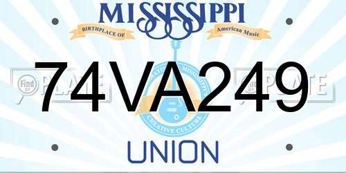 74VA249 Mississippi License Plate