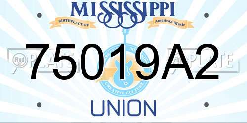 75019A2 Mississippi License Plate