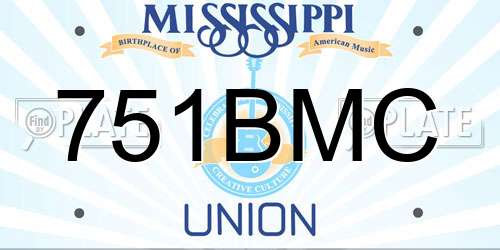 751BMC Mississippi License Plate