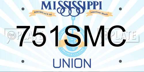 751SMC Mississippi License Plate