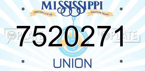 7520271 Mississippi License Plate