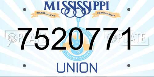 7520771 Mississippi License Plate