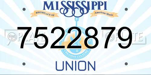 7522879 Mississippi License Plate