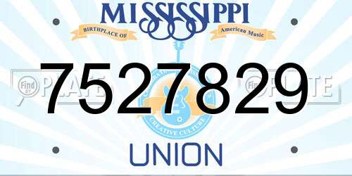 7527829 Mississippi License Plate