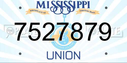 7527879 Mississippi License Plate