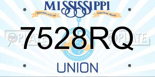 7528RQ Mississippi License Plate