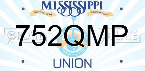 752QMP Mississippi License Plate