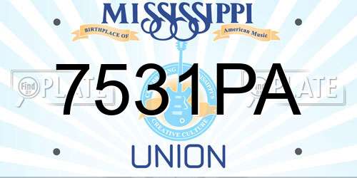 7531PA Mississippi License Plate