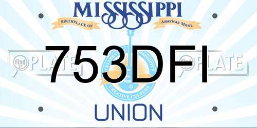 753DFI Mississippi License Plate