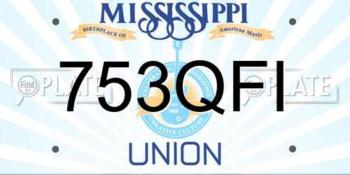 753QFI Mississippi License Plate