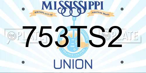 753TS2 Mississippi License Plate