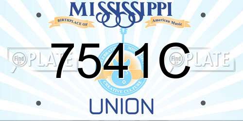 7541C Mississippi License Plate