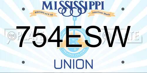 754ESW Mississippi License Plate