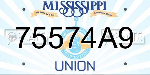 75574A9 Mississippi License Plate
