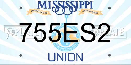 755ES2 Mississippi License Plate