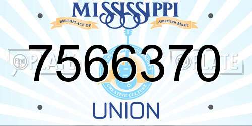 7566370 Mississippi License Plate